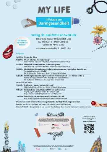  Programminfo Startschuss "MY LIFE-Infotage zur Darmgesundheit" am 30.06.2023 in Linz