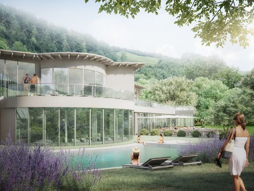 Quellenhotel Bad Waltersdorf, neue
Hoteltherme_Skizze Außenansicht mit Pool