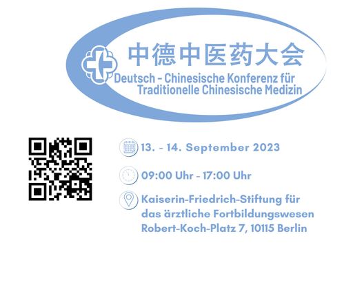  3. Deutsch-Chinesische Konferenz für Traditionelle Chinesische
Medizin in Berlin und digital / Die Verwendung dieses Bildes für
redaktionelle Zwecke ist unter Beachtung aller mitgeteilten
Nutzungsbedingungen zulässig und dann auch honorarfrei.
Veröffentlichung ausschließlich mit Bildrechte-Hinweis.