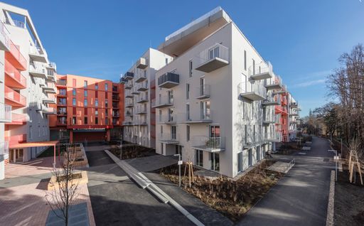 Vorschau Bild von Siegerprojekt des Österreichischen Betonpreises
2023 in der Kategorie Neubau: Wohnquartier Wientalterrassen