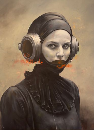 Vorschau Bild von Parov Stelar, solitude with attitude, 2023, Öl auf Leinwand, 193
x 140 cm