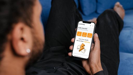 Vorschau Bild von Beispielansicht des neuen Lightning-Features in der Coinfinity
App