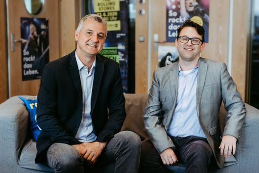 v.l.n.r. GF radio 88.6 Ralph Meier-Tanos,
Programmdirektor Thomas Korponay-Pfeifer
