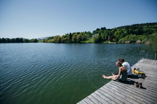 Vorschau Bild von Der Maltschacher See nahe Feldkirchen ist ein
idyllisches Naturjuwel, das ab September auf dem Slow Trail
Maltschacher See umwandert werden kann