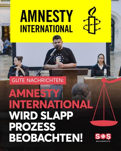 Amnesty International Österreich kündigte an, den
Prozess - der von Jurist*innen als klassische SLAPP Klage gewertet
wird - zu beobachten. Nicole Pinter von Amnesty International
Österreich fordert, dass „die österreichische Regierung endlich
Maßnahmen setzt, um SLAPPs in Zukunft zu verhindern.“ „Solche
Einschüchterungsklagen sollten in einem einfachen Verfahren
identifiziert und abgewiesen werden und die Kläger*innen
sanktioniert werden“, so Pinter.