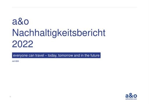 Vorschau Bild von a&o Nachhaltigkeitsbericht für 2022