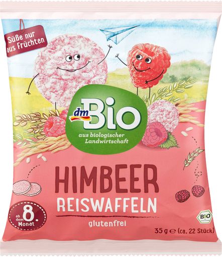 dmBio Himbeer-Reiswaffeln ab dem 8. Monat, 35 g