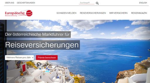 Vorschau Bild von Startseite Barrierefreie Website Europäische
Reiseversicherung