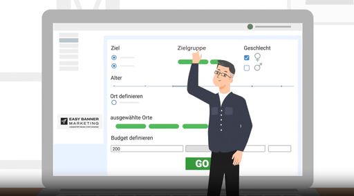  "Easy Banner Marketing" bringt KMU auf Premium-Werbeplätze.
Revolutionär einfach und effizient.