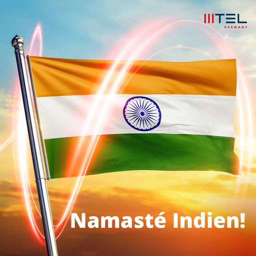  Nationalflagge indien und MTel Logo - Willkommen