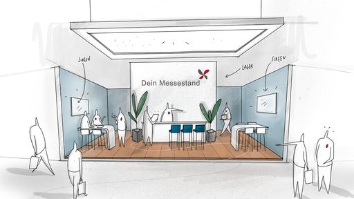 Messestand mit Doppelboden und abgehängter Decke (individueller
Messebau) Dargestellt ist eine Messesituation mit Besuchern. / Die
Verwendung dieses Bildes für redaktionelle Zwecke ist unter
Beachtung aller mitgeteilten Nutzungsbedingungen zulässig und dann
auch honorarfrei. Veröffentlichung ausschließlich mit
Bildrechte-Hinweis.