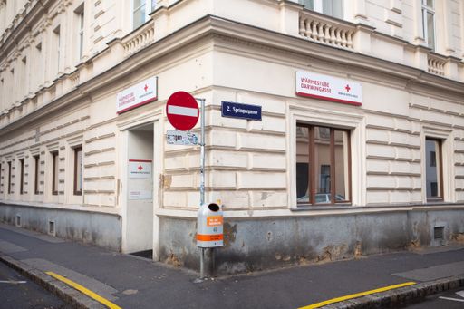 Nächtlicher Schutzraum für obdachlose Menschen am
neuen Standort im zweiten Bezirk.