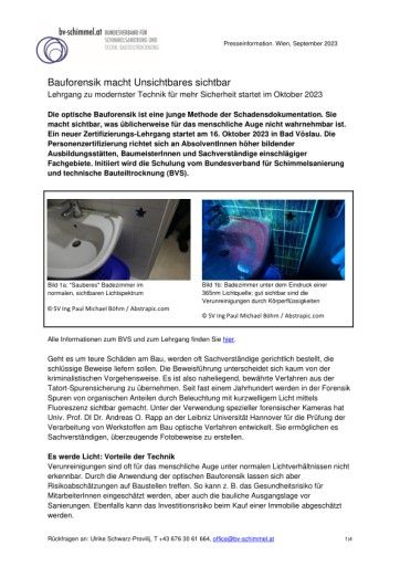 Vorschau Bild von Pressetext inkl. weitere Bildbeispiele