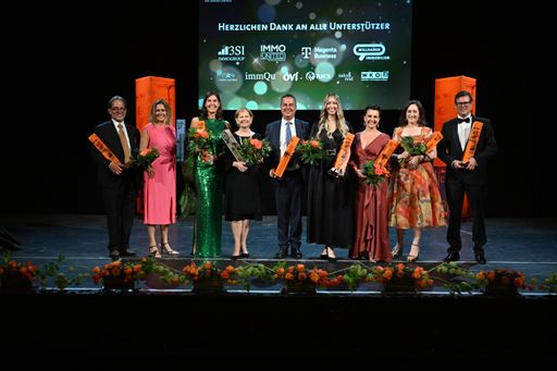 Die Cäsaren 2023 (v.l.n.r.): Herbert Hetzel, Martina
Maly-Gärtner, Jasmin Soravia, Brigitte Jank, Roman Eisenmagen,
Karina Schunker, Jenni Wenkel, Karoline Imser, Markus Pusta