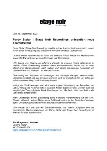 Vorschau Bild von Parov Stelar | Etage Noir Recordings präsentiert neue Teamstruktur