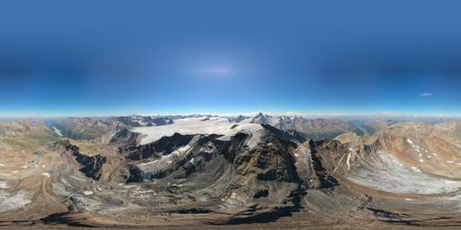 Panoramaaufnahme des Gepatschferners in den
Ötztaler Alpen, Tirol