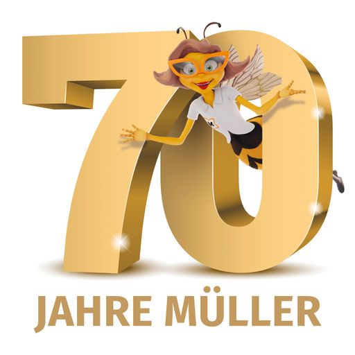 Müller feiert 70-jähriges Jubiläum / Die Verwendung dieses Bildes
für redaktionelle Zwecke ist unter Beachtung aller mitgeteilten
Nutzungsbedingungen zulässig und dann auch honorarfrei.
Veröffentlichung ausschließlich mit Bildrechte-Hinweis.