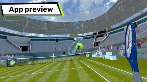  Bild Preview aus der Virtual Reality Tennis
Anwendung