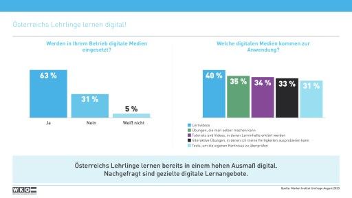 Vorschau Bild von Kernaussagen der WKÖ-Lehrlingsumfrage (durchgeführt von market, August 2023)