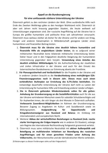 Vorschau Bild von Prominenten-Appell an die Bundesregierung einschließlich Erläuterungen