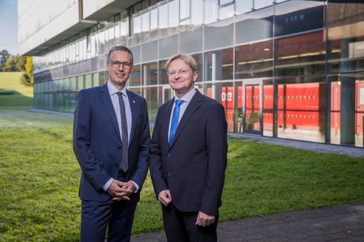 FH-Rektor Dominik Engel und FH-Vizerektor Günther Grall. (v.l.)