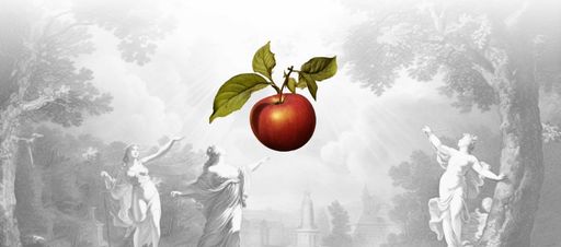  Mythologische Szene zum Eris-Apfel für den Produklaunch