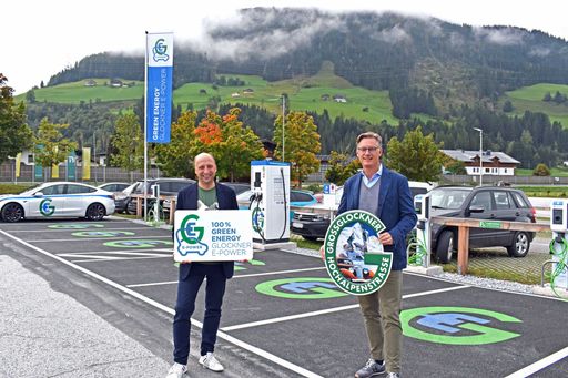 Vorschau Bild von Startschuss: Glockner-E-Power beim Nationalparkzentrum
Mittersill. 100% Green Energy für die Hohen Tauern & 300 neue
E-Ladepunkte rund um den Großglockner bis 2030