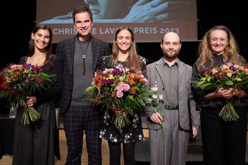 Vorschau Bild von Die Künstler und der Preisträger: Gerti Drassl,
Yevgeniy Breyger, Julia Hofer, Edgar Unterkirchner, Hannah Senfter