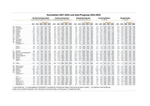 Vorschau Bild von Wirtschaftsindikatoren & Prognose Osteuropa 2023-2025