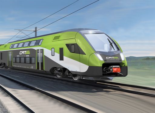  Doppelstock-Modell KISS von Stadler, die neuen Züge
für den City Airport Train ab 2027