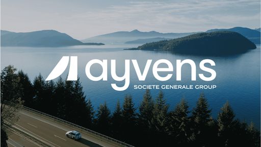 Vorschau Bild von Das Logo der neuen globalen Mobilitätsmarke Ayvens vor einem
Hintergrund.