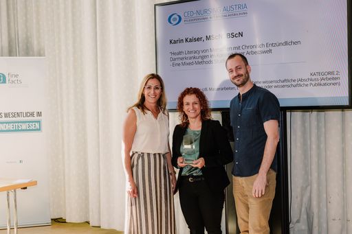 Vorschau Bild von DGKP Barbara Klaushofer, CED-Nursing Austria; Karin
Kaiser, MScN, BScN / Paracelsus Medizinische Privatuniversität
Salzburg, Institut für Pflegewissenschaft und -praxis; DGKP Tobias
Mooslechner MSc., CED-Nursing Austria