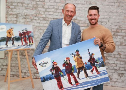 Vorschau Bild von Bereit für den Start in die Wintersaison mit der
neuen SalzburgerLand-Kampagne "Generation Winter": Marcel Hirscher
mit Leo Bauernberger.