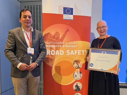 Sicherheit objektiv erfassen und verbessern: Das am
AIT Center for Low-Emission Transport entwickelte Tool überzeugte
bei den Excellence in Road Safety Awards in der Kategorie „Data“