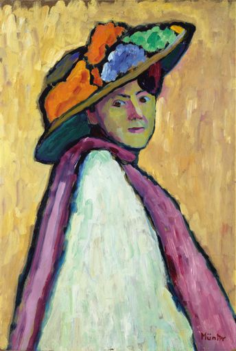Vorschau Bild von Gabriele Münter (1877–1962), Bildnis Marianne von
Werefkin, 1909, Öl auf Karton, 81 x 55 cm, Städtische Galerie im
Lenbachhaus und Kunstbau München