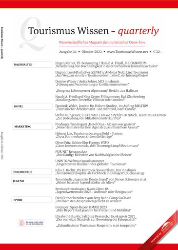 TourismusWissen-quarterly. 34. Ausgabe