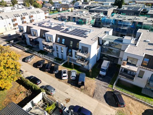 Vorschau Bild von In Brunn/Gebirge hat die gemeinnützige
Genossenschaft Neue Heimat Gewog mit g.o.y.a. Architekten eine
moderne Wohnhausanlage mit einer speziellen Dachkonstruktion
errichtet.