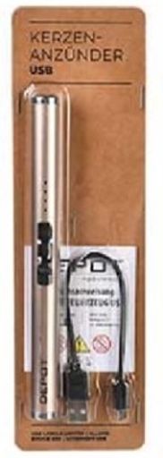Produktname: Kerzenanzünder USB (Gold) Artikelnummer: UNL0017070
(Charge Lot 4900036448 und 4200020632) / Die Verwendung dieses
Bildes für redaktionelle Zwecke ist unter Beachtung aller
mitgeteilten Nutzungsbedingungen zulässig und dann auch honorarfrei.
Veröffentlichung ausschließlich mit Bildrechte-Hinweis.