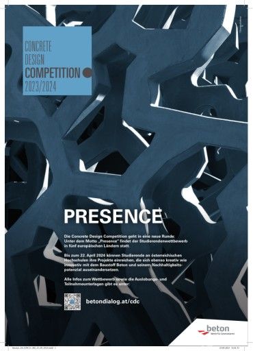 Vorschau Bild von Druckfähiges PDF-Inserat der Concrete Design Competition 2023/2024