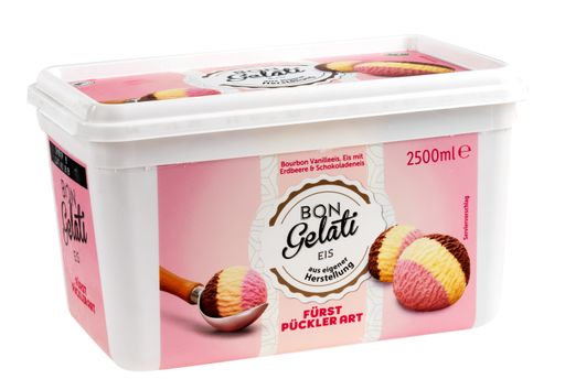 Lidl Österreich ruft das Produkt „Bon Gelati Fürst
Pückler Art, 2,5 l (Vanille, Erdbeere, Schoko)“ mit den
Mindesthaltbarkeitsdaten 25.09.2025 und 26.09.2025 und den
Chargennummern L3 279 A01 sowie L3 280 A01 öffentlich zurück.