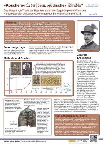 Vorschau Bild von Poster zur Dissertation "Die Bedeutung der Tracht
als identitätsstiftendes Element" von Kathrin Merle Bieber
