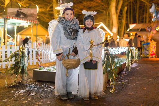 Zwei entzückende Engerl beim Braunauer
Christkindlmarkt im Palmpark
