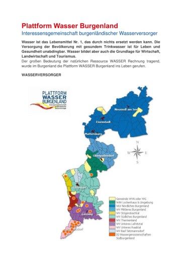 Vorschau Bild von Übersichtskarte Plattform Wasser Burgenland