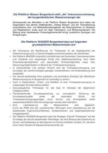 Vorschau Bild von Info über Plattform Wasser Burgenland