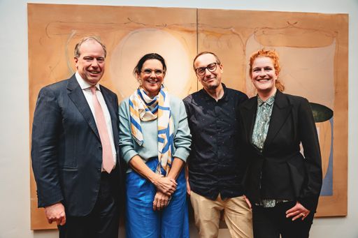 Foto: v.l.n.r.: Markus Fellner, Veronika Dirnhofer,
Philip Patkowitsch und Ingeborg Erhart bei der Eröffnung der
Ausstellung am 23. November 2023