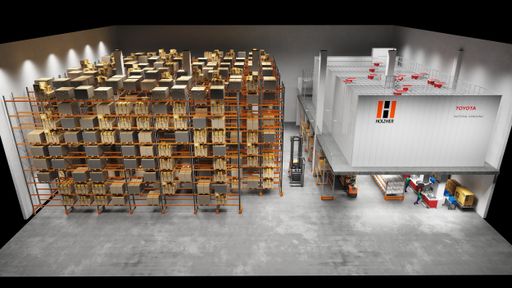 Das von Toyota Material Handling Austria geplante
Lagerkonzept sieht ein Schmalganglager für Palettenware sowie ein
automatisiertes Kleinteilelager vor.Fertigstellung ist für etwa
Mitte 2024 geplant