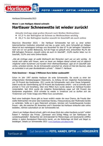 Vorschau Bild von original Presseaussendung