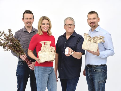 steirisches Gründertrio von Austriamin vital mit
Markenbotschafter Christine Reiler