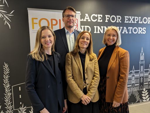 FOPI Präsidium: (v.l.n.r.): Julia Guizani, Leif
Moll, Amaya Echevarría, Ines Vancata