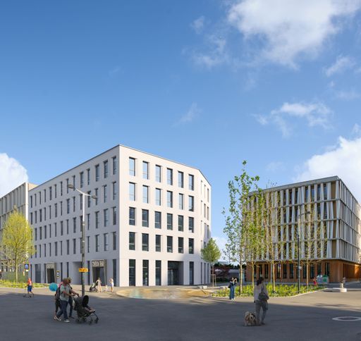 Vorschau Bild von Auf sechs Etagen bietet NOA22 Platz für
Primärversorgungseinheiten, Gruppenpraxen, Tageskliniken, Ambulanzen
und gesundheitsnahe Gewerbebetriebe.